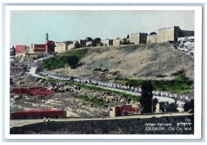 1955 Jerusalem Old City Wall Palestine Posted Vintage Photona Postcard
