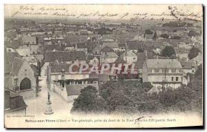 Old Postcard Mehun Sur Yevre Vue Generale Taking the Top of The Tower Charles...