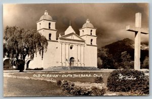 RPPC  Old Mission  Santa Barbara   California  Postcard