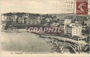 Old Postcard Dinard La Plage view of Crystal Hotel