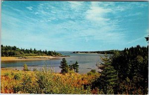 Postcard WATER SCENE Between St John & St Stephen New Brunswick NB AK9789