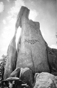 Needles Eye Custer State Park, real photo Black Hills SD