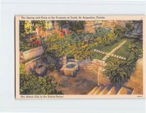 Postcard The Spring and Cross at the Fountain of Youth, St. Augustine, Florida