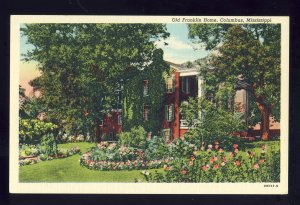 Columbus, Mississippi/MS Postcard, Old Franklin House