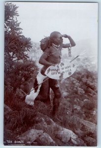 South Africa Postcard The Scout Native Overlooking c1910 SAPSCO RPPC Photo