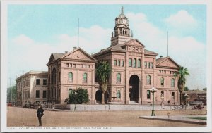 Court House And Hall Of Records San Diego California Vintage Postcard C139