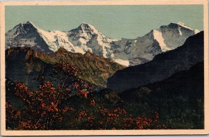 Postcard Switzerland Eiger Monch Jungfrau by Thor E. Gygen