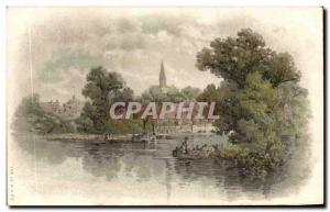 Old Postcard landscape Niort