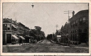 View of Main Street, Farmington ME Undivided Back Vintage Postcard R40
