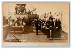 c1920's USS Pittsburgh Foul Guard And Band RPPC Photo Unposted Vintage Postcard