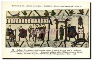 Old Postcard Bayeux Tapestry De La Reine Mathilde ceremony Hearing that Willi...