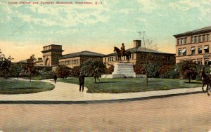 Providence, Rhode Island - The Union Station and Burnside Monument - in 1913