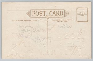 Easter~Yellow Chick Cracking Out White Egg~Best Wishes~Vintage Postcard 