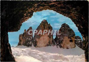 Postcard Modern Dolomites peaks of the three North Lavaedo Word