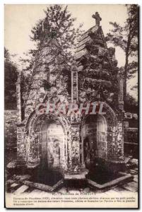 Old Postcard Environs de Pontivy Fontaine St Nicodemus (1608)