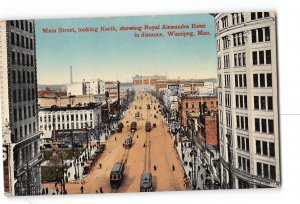 Winnipeg Manitoba Canada Postcard 1907-1915 Main Street Looking North