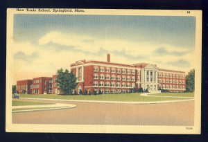 Springfield, Massachusetts/MA Postcard, New Trade School, 1944!