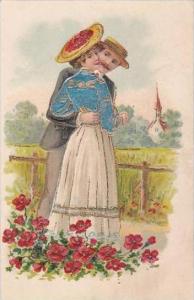 Romantic Couple White Dress Embossed