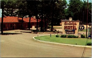 Postcard MI Michigan City Al & Sally's Motel on Route 12 1960s M56