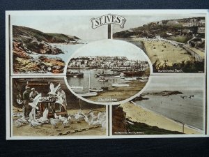 Cornwall ST. IVES 5 Image Multiview - Old Postcard