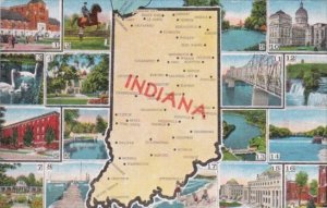 Map Of Indiana With Multi Views