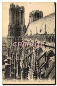 Old Postcard Reims Arcs boufants and Tours of the Cathedral