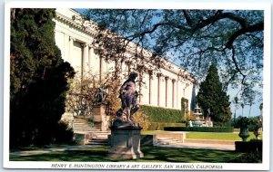 Postcard - Henry E. Huntington Library & Art Gallery - San Marino, California