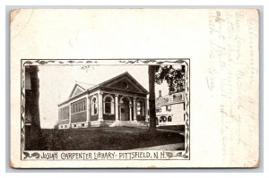 Josiah Carpenter Library Pittsfield New Hampshire NH UDB Vignette Postcard W13