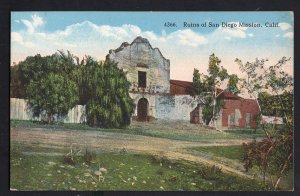 California Ruins of San Diego Mission Divided Back