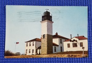 Oldest Rhode Island Newport Light and Conanicut Lighthouse Jamestown Postcard