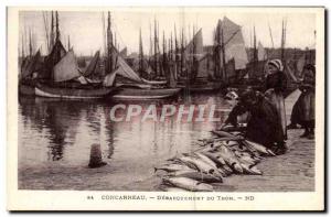 Postcard From Old Concarneau Unloading tuna fishing