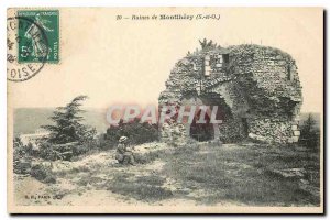 Old Postcard ruins of Montlhery S and O