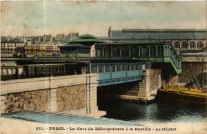 CPA AK PARIS 4e Gare du Metropolitain a la Bastille (574215)