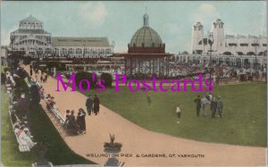 Norfolk Postcard - Great Yarmouth, Wellington Pier and Gardens  HM424