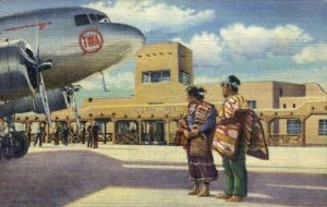 TWA airplane Municipal Airport in Albuquerque, New Mexico