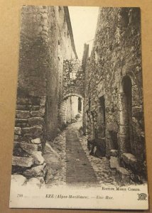 VINTAGE UNUSED POSTCARD, EZE (ALPES-MARITIMES), FRANCE - A STREET