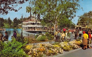 Disneyland, 1965, Mark Twain, Fontierland, Message,, Old Postcard