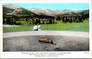 Postcard Rocky Mountain National - Estes Park Colorado Burlington Route Railroad