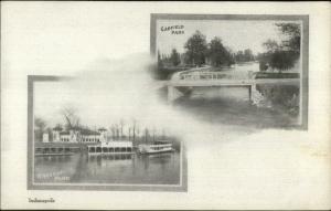 Indianapolis IN Riverside & Garfield Parks c1905 UDB Postcard