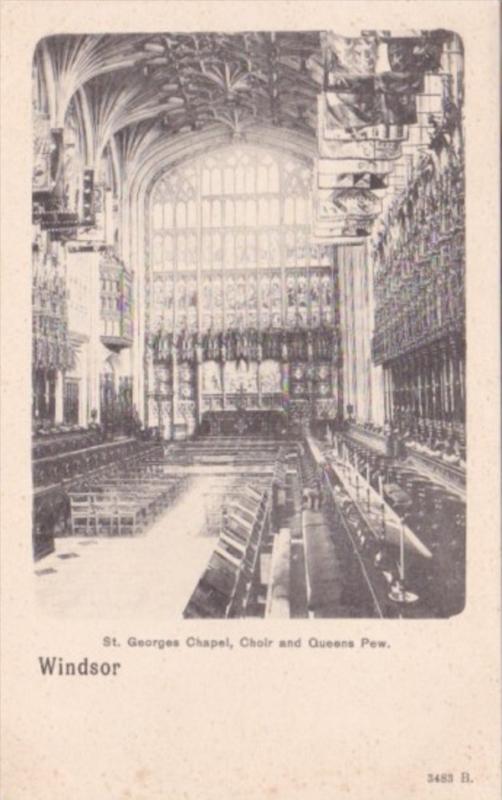 England Windsor Castle St Georges Chapel Choir and Queens Pew