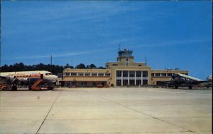 Norfolk Virginia VA Municipal Airport Capital Airlines Vintage Postcard