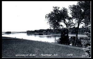 1940s Wisconsin River Portage WI RPPC Real Photo Postcard