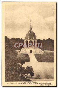 Old Postcard Sainte Anne D & # 39Auray Monument to the Breton soldiers died d...