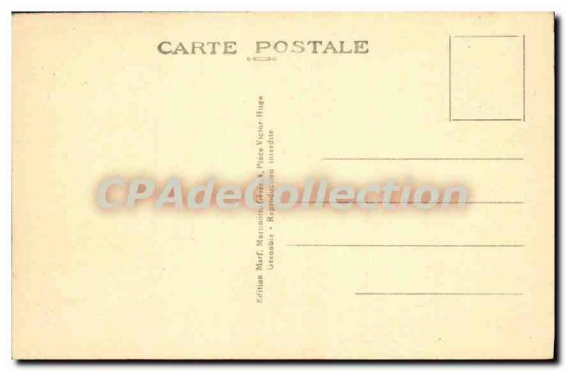 Old Postcard Grenoble Vue Generale On The Bridges Of I'Isere And The Alps