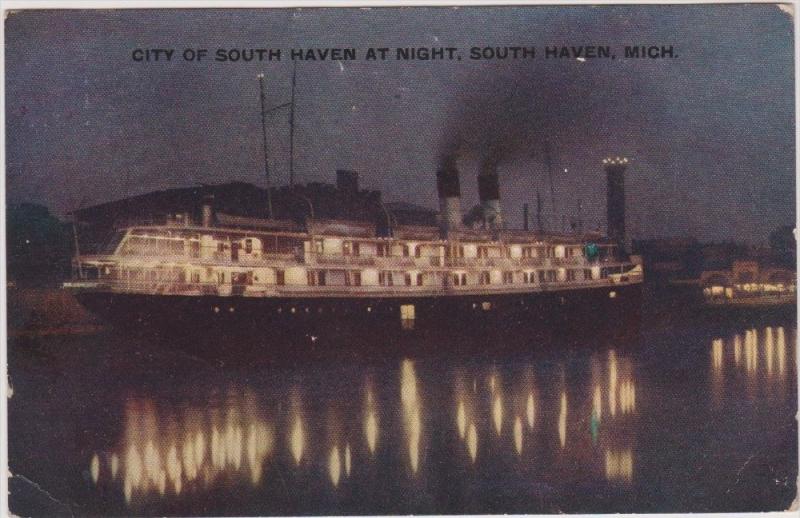 LP84      Steamer, Ship, steamship, postcard, City of South 