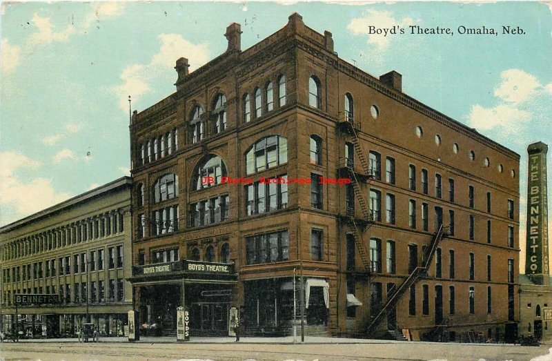 NE, Omaha, Nebraska, Boyd's Theatre, Exterior View, No A-6839