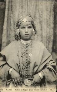 MOROCCO Pretty Young Moroccan Girl c1910 Postcard