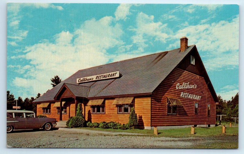 MANISTIQUE, Michigan MI ~ Roadside CALLIHAN'S RESTAURANT & BAR 1964 Postcard 