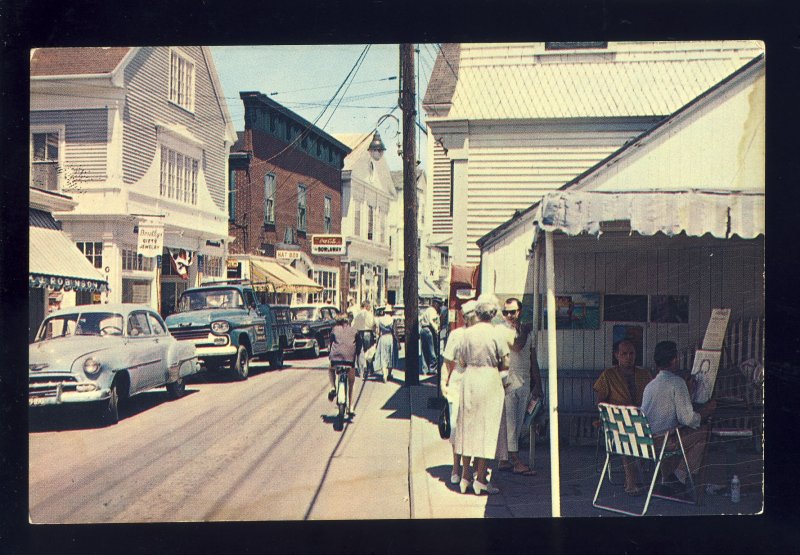 Provincetown, Massachusetts/MA Postcard, Commercial Street, Old Cars, Cape Cod