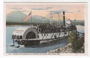 Excursion Steamer Bailey Gatzert Columbia River Oregon 1920c postcard
